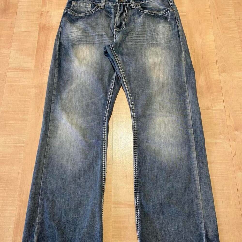 Helix Relaxed Bootcut Iron Cross Pocket Jeans 32x30